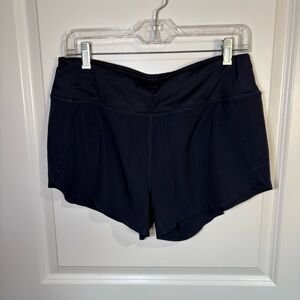 Eddie Bauer Women's Navy Athletic Shorts With Built-in Liner